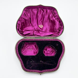 Antique Silver Cream and Sugar Set With Original Presentation Box