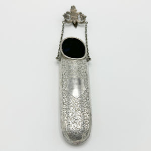 Antique Silver Reading Glass Case