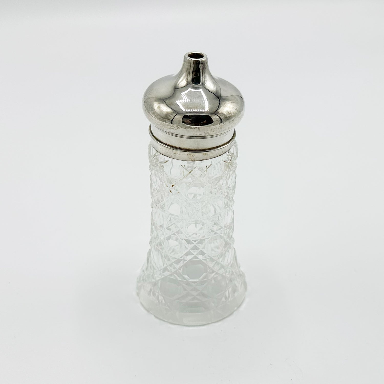Antique Silver & Crystal Sugar Shaker
