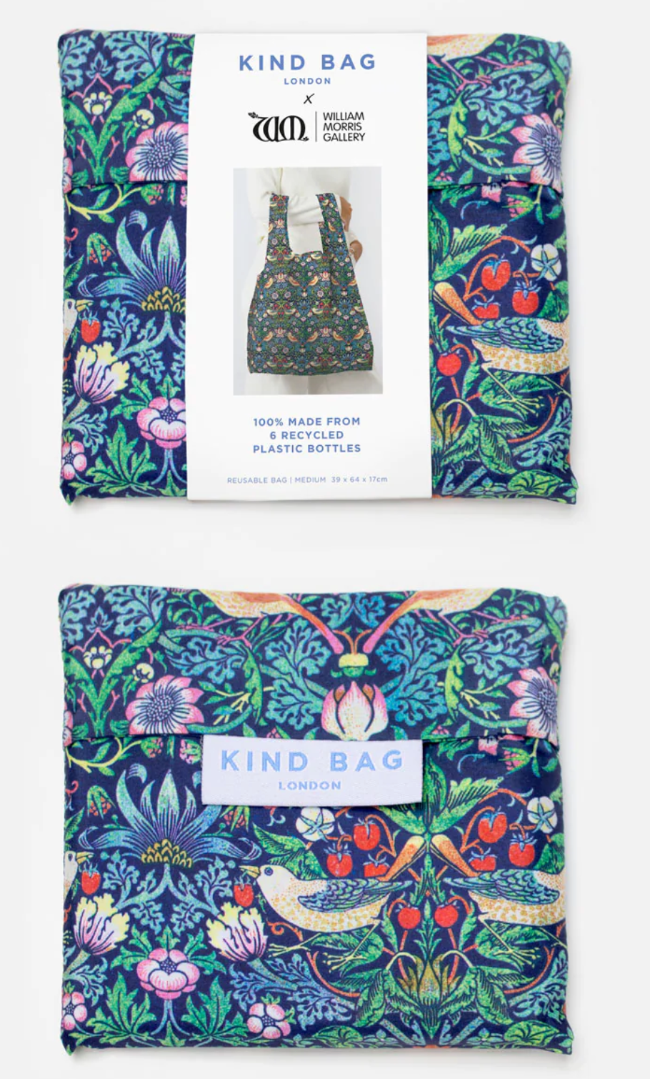Reusable Shopping Bag in William Morris Print