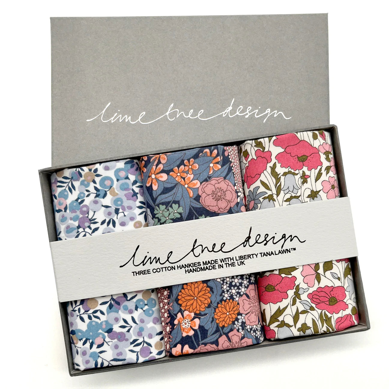 Gift Box Set of Three Liberty Fabric Hankies